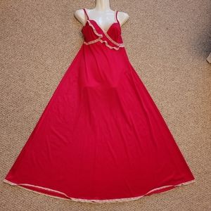 Vintage Shadow Lane lace trim Maxi nightgown